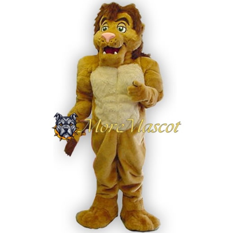 Muscle Adult Lion Mascot Costume