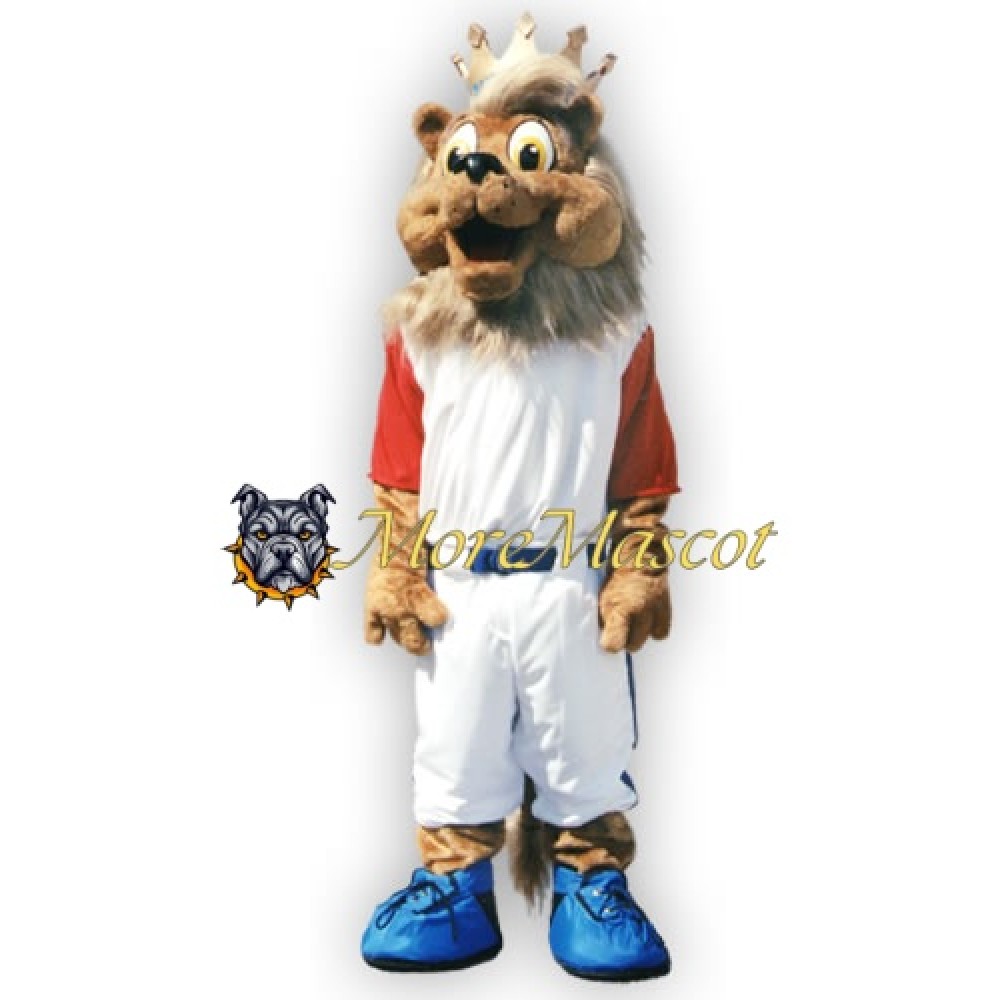 Crown Lion Adult Mascot Costume