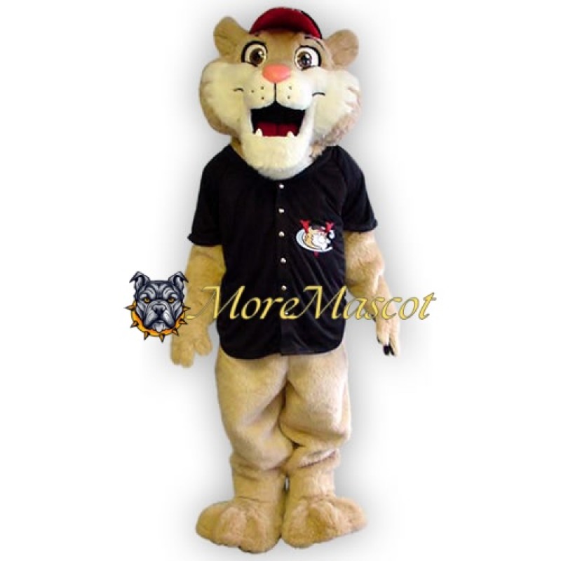 Cute Brown Tiger Mascot Costume