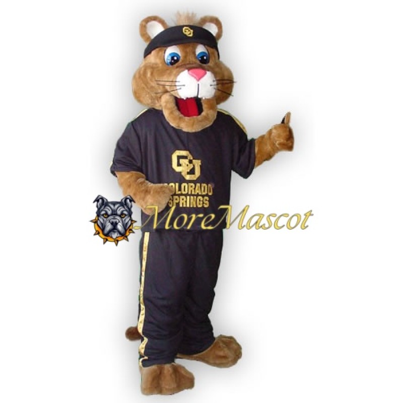 University Brown Tiger Mascot Costume