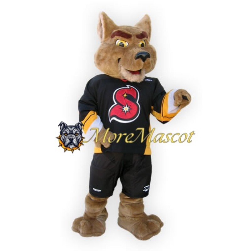 School Brown Wolf Mascot Costume
