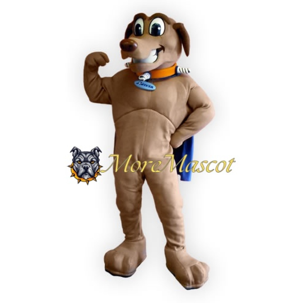 Power Brown Dog Mascot Costume