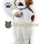 Dr. White Dog Mascot Costume