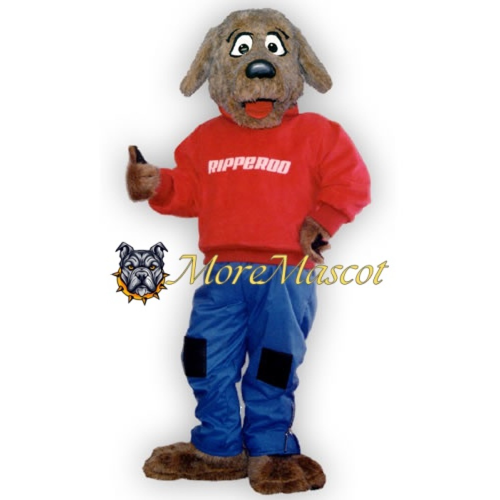 Happy Brown Dog Mascot Costume