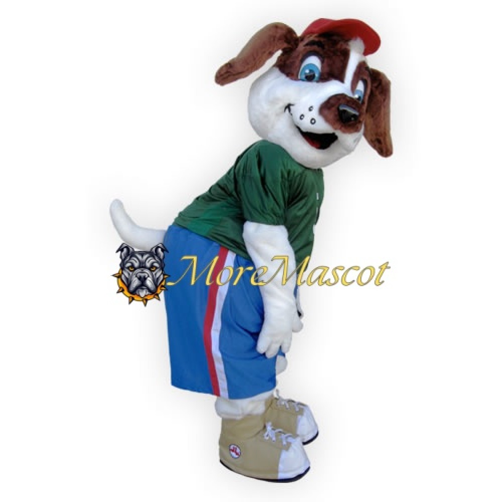 Cute Brown & White Dog Mascot Costume