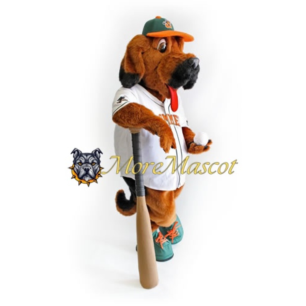 Baseball Brown Dog Mascot Costume