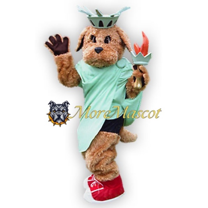 Statue of Brown Dog Mascot Costume