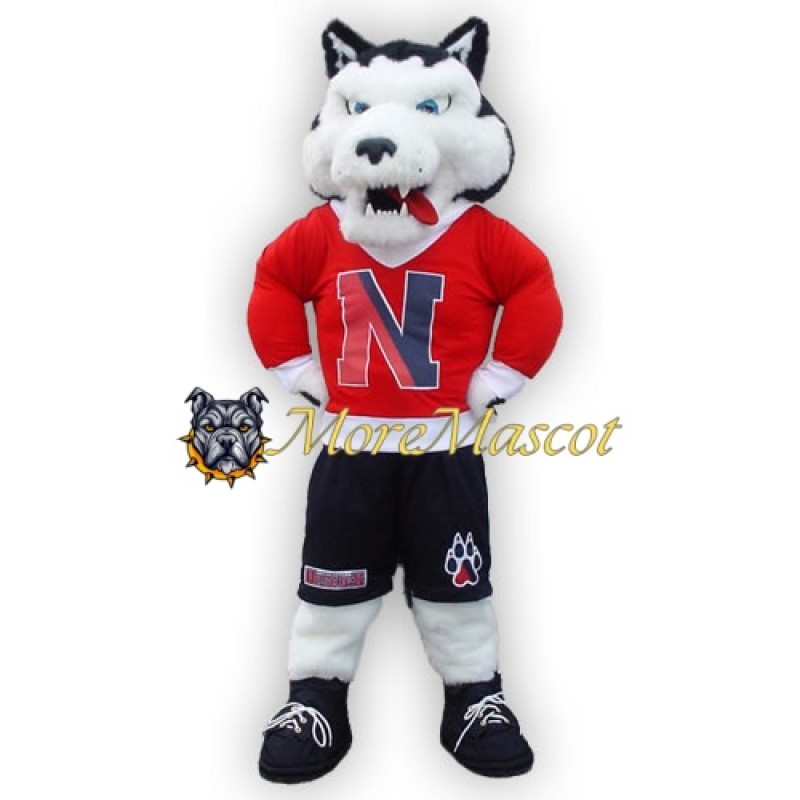 Sport White Wolf Mascot Costume