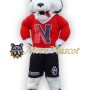 Sport White Wolf Mascot Costume