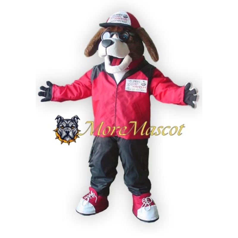 Glasses Dog Mascot Costume
