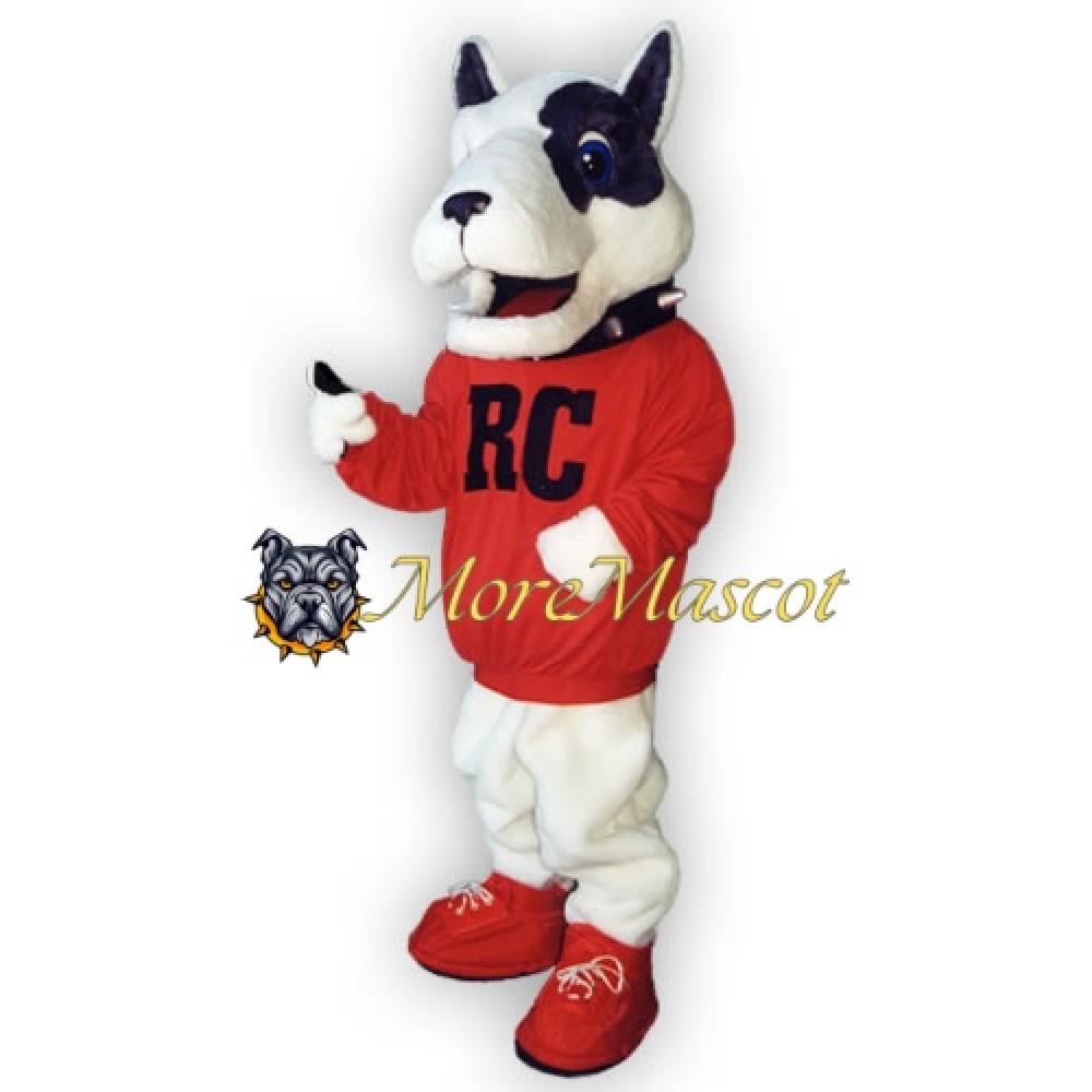 College White Dog Mascot Costume