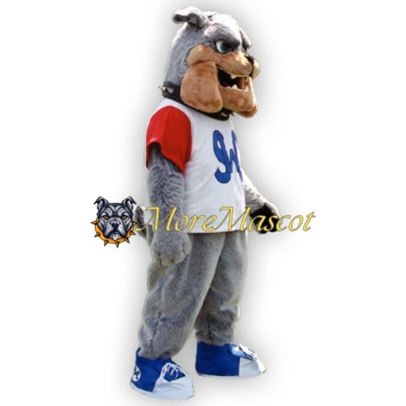 Force Gray Bulldog Mascot Costume