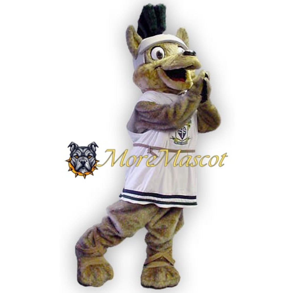 Samurai Brown Wolf Mascot Costume