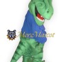 Happy Green Dinosaur Mascot Costume