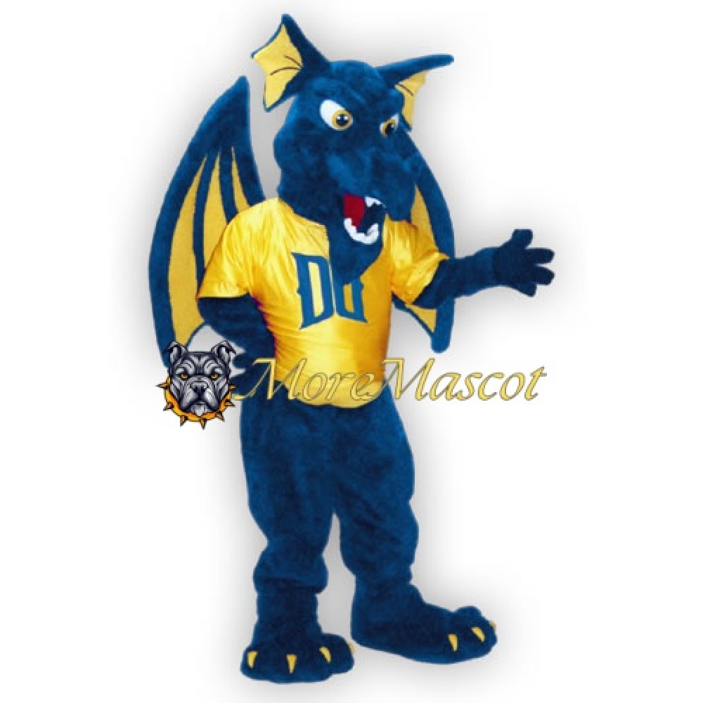 Fierce Blue Dragon Mascot Costume