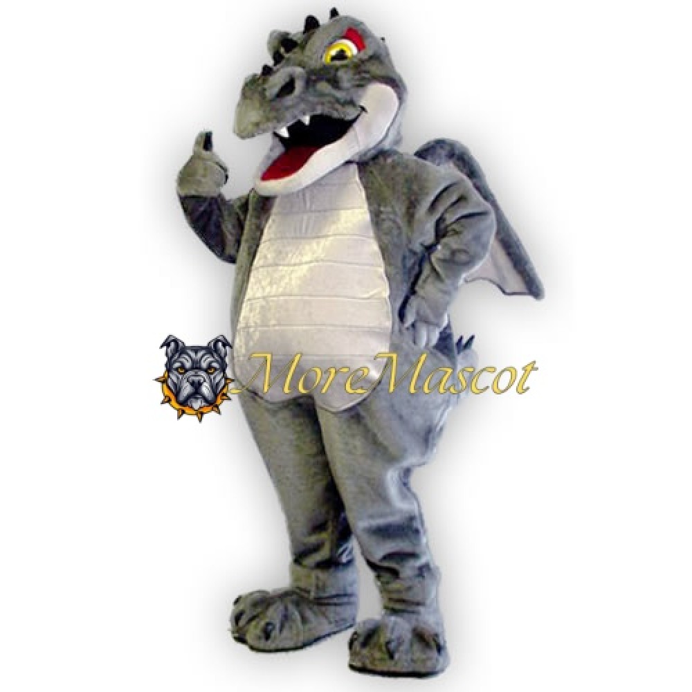 Gray Dragon Mascot Costume