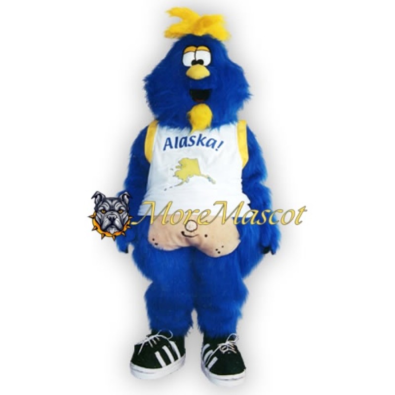 Soft Blue Monster Mascot Costume