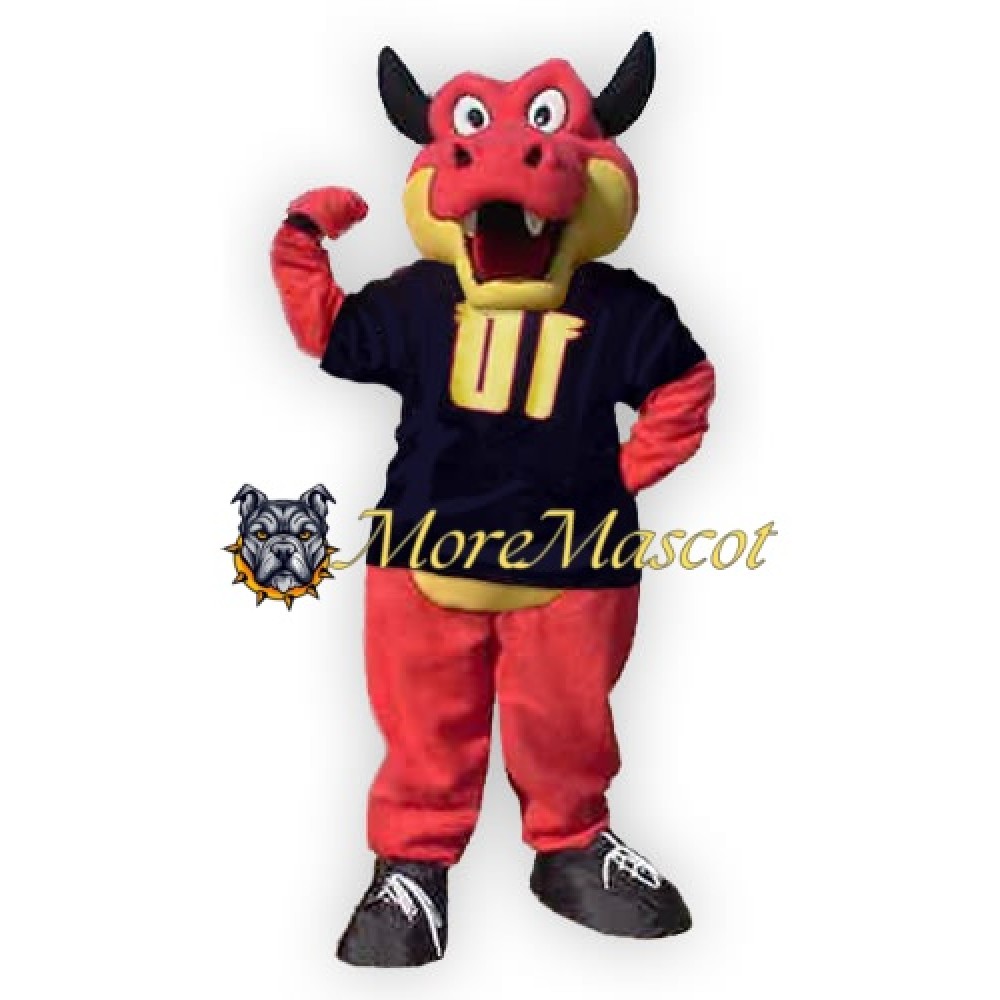 Power Red Dragon Mascot Costume