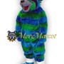 Blue & Green Raccoon Mascot Costume
