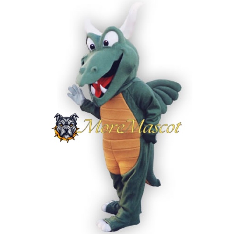 Happy Green Dragon Mascot Costume