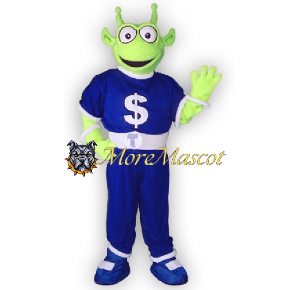Lightweight Green Alien Mascot Costume