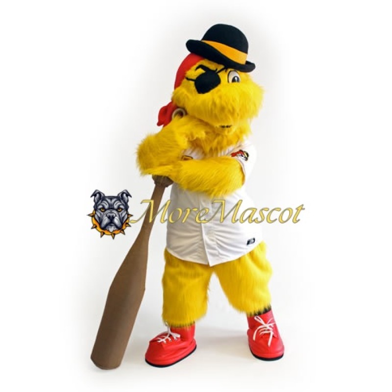 Plush Yellow Monster Mascot Costume