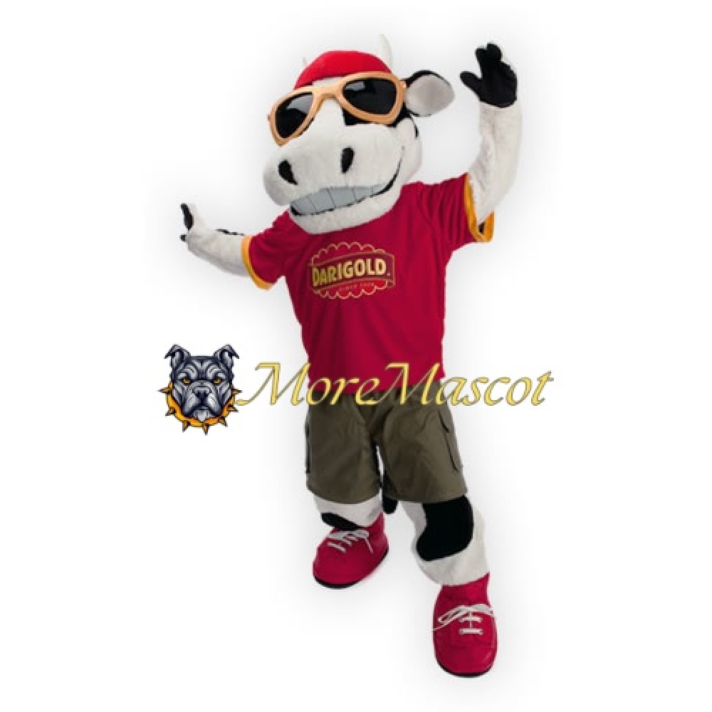 Cool Cow Mascot Costume