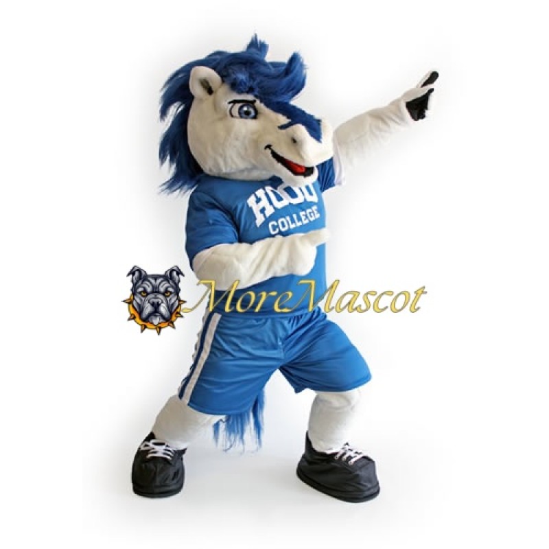 College White Horse Mascot Costume