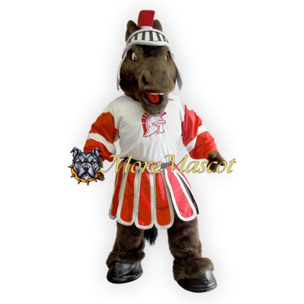 Knight Brown Horse Mascot Costume