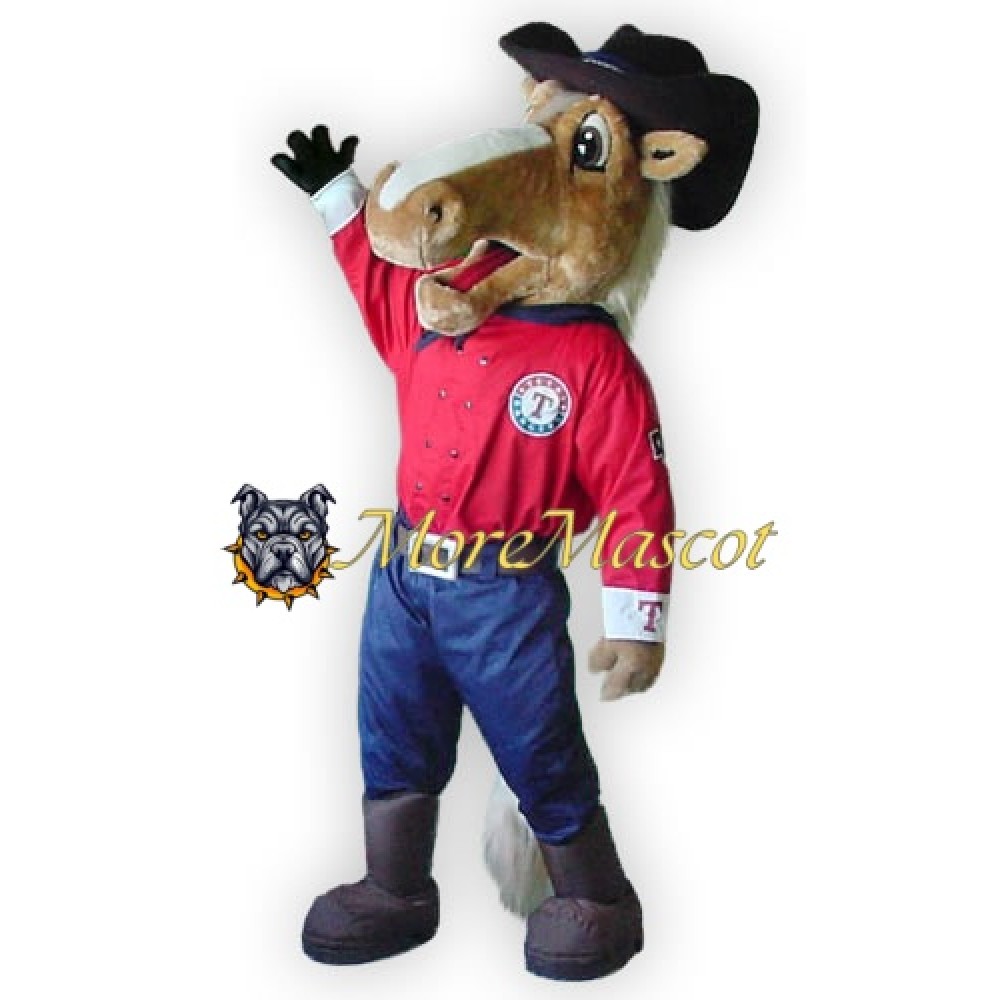 Friendly Adult Horse Mascot Costume