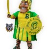 Yellow & Green Warrior Mascot Costume