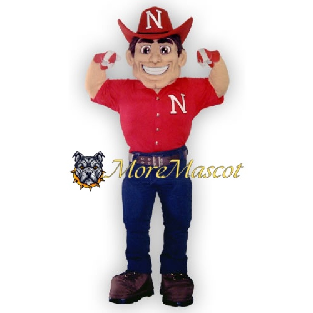 Muscle Cowboy Mascot Costume