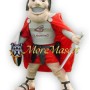 Red and Silver Knight Mascot Costume