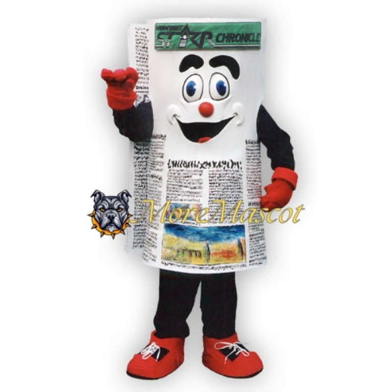 Newspaper Cartoon Mascot Costume