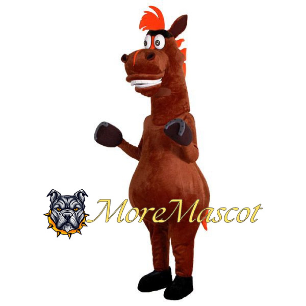 Brown Horse Mascot Adult Costume