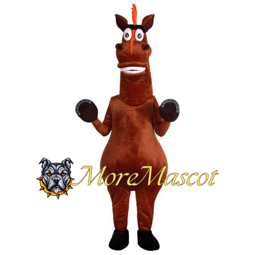 Brown Horse Mascot Adult Costume