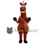 Brown Horse Mascot Adult Costume