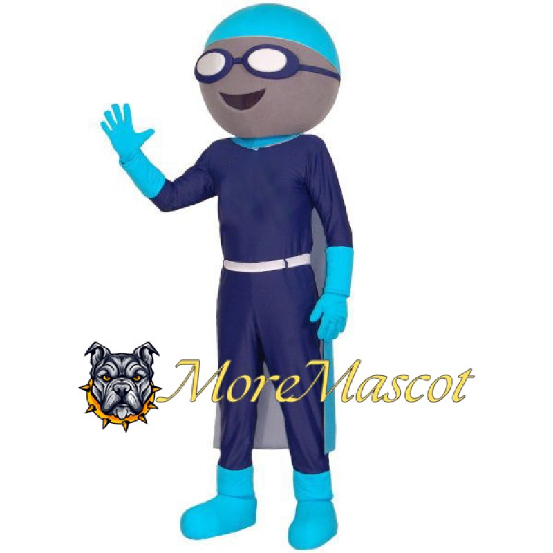 Glasses Superman Mascot Costume