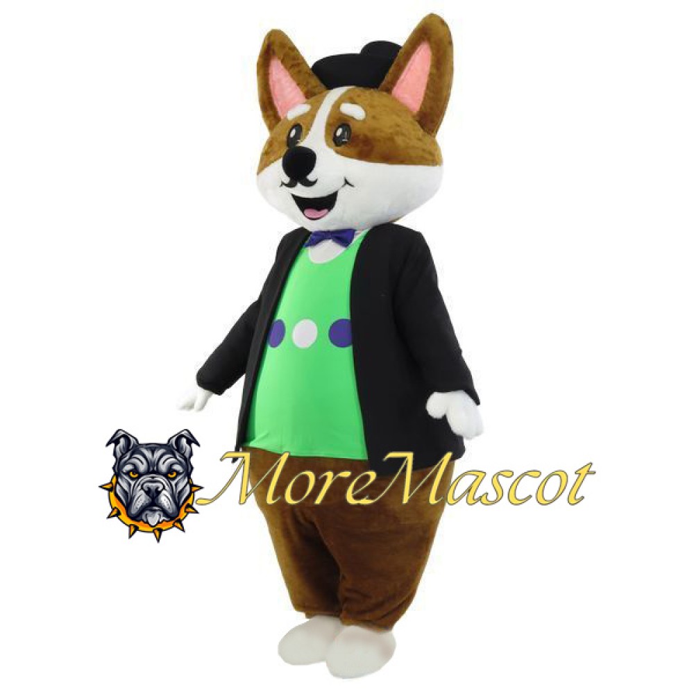 Suit Brown Dog Mascot Costume