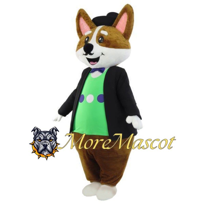 Suit Brown Dog Mascot Costume