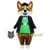 Suit Brown Dog Mascot Costume