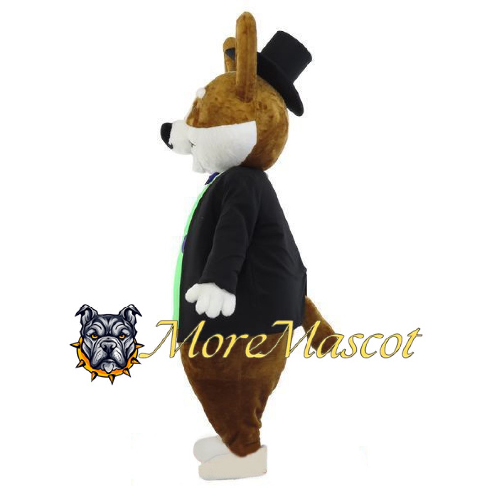 Suit Brown Dog Mascot Costume