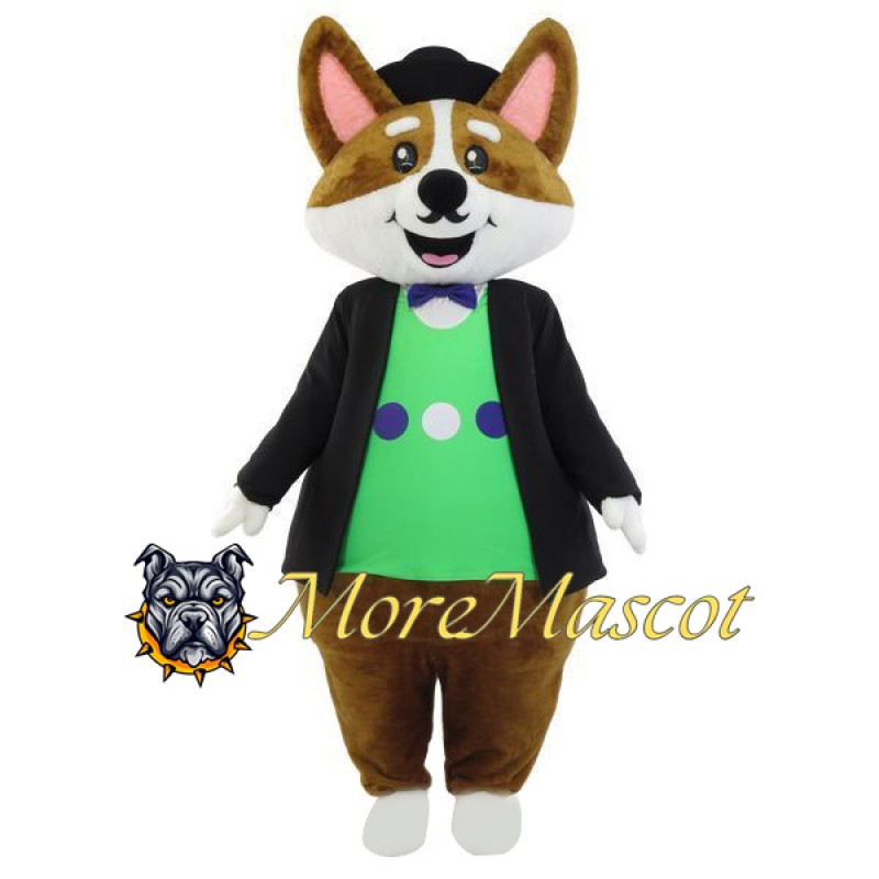 Suit Brown Dog Mascot Costume