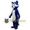 Blue Fox Mascot Costume For Adult