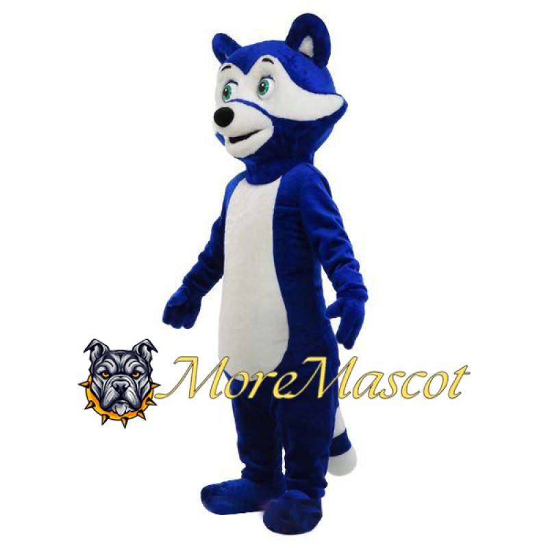 Blue Fox Mascot Costume For Adult