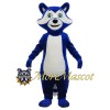 Blue Fox Mascot Costume For Adult
