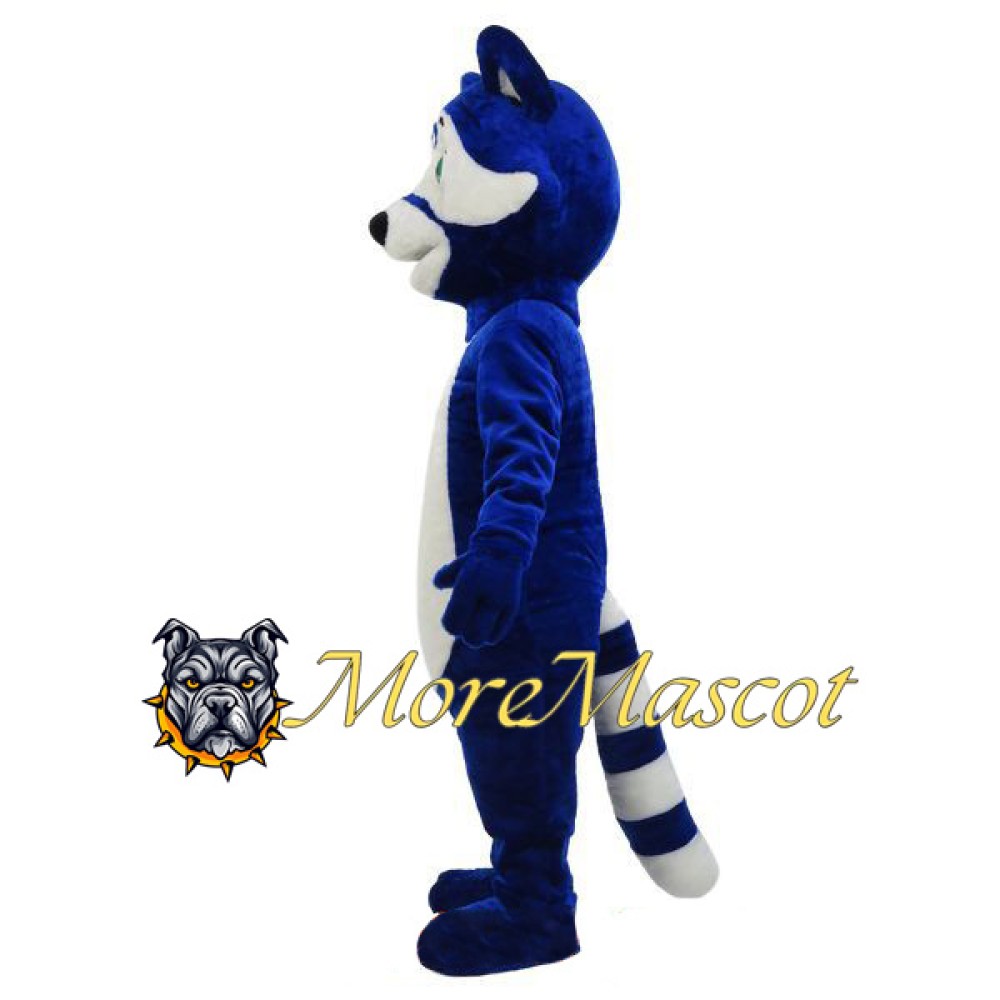 Blue Fox Mascot Costume For Adult