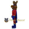 Muscular Superhero Moose Mascot Costume