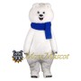 Furry Polar Bear Mascot Costume