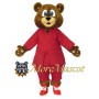 Red Suit Bear Mascot Costume
